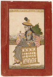 Une dame parée de bijoux