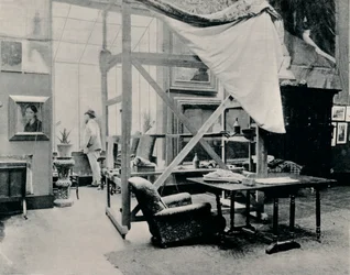 A. Besnard dans son atelier