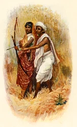 Un couple Bhil, vers 1910