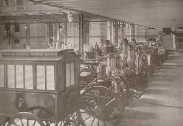 Un coin du quartier général des pompiers de Rio, 1914