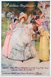 Un Compliment Délicat, publicité pour le savon Pears, 1914. Une impression du Pears Christmas Annual, 1914
