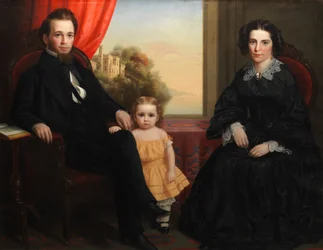 Un groupe familial, vers 1850