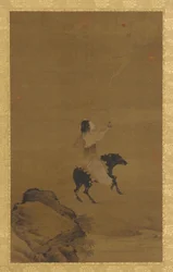 Une immortelle féminine sur un animal porcin, 1368-1644