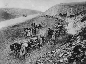Une unité de mitrailleuses allemande, Première Guerre mondiale, 1915
