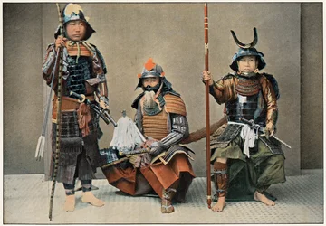 Un groupe de samouraïs, c1890