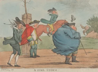 Une tempête de grêle, 1800-1820