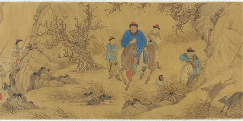 Une scène de chasse, 18ème siècle