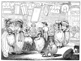 Une boutique de modiste, 1787