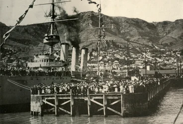Photographie prise depuis le Nimrod...Lyttelton, 1908, 1909