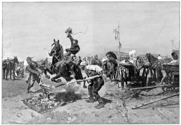 Une foire aux chevaux russes