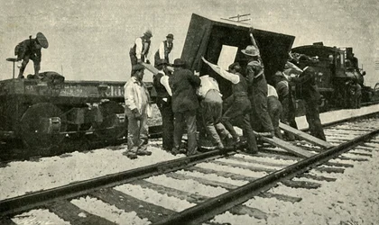 Un train de marchandises spécial prend la route, 1901