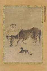 Un Tartar, un cheval maigre et un chien