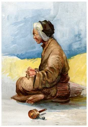 Un diseur de bonne aventure tibétain, 1898