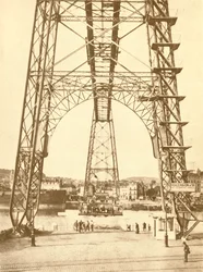 Un pont transbordeur à Rouen, c1930
