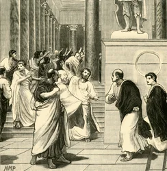 Une émeute au Forum de Rome, 1890