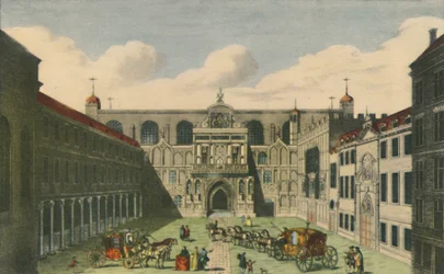 Vue de la Guildhall de la ville de Londres, vers 1750, début du 19ème siècle, 1948