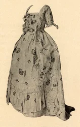 Un sacque Watteau, tenue de mariage de Mme William West, 1752, 1937