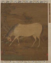 Un cheval blanc, dynastie Ming, XIVe-XVe siècle