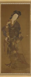 Une femme et un papillon, dynastie Ming, 16e-17e siècle