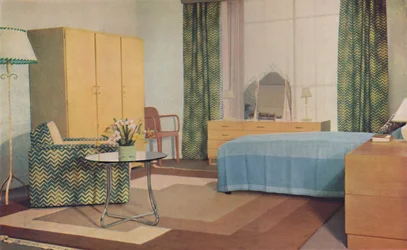 Une chambre conçue par Miss P. E. Humphries, 1936