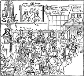 Un dîner, fin du XVe siècle, 1910