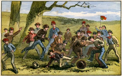 Un match de football, 19ème siècle