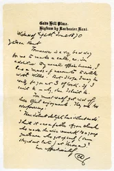 Lettre manuscrite, 1870-1899