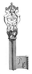 Une clé, 13ème siècle, 1870