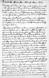 Une page du journal de John Newton, 1750-1754, 1965