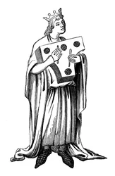 Un joueur de psaltérion, 14e siècle, 1870