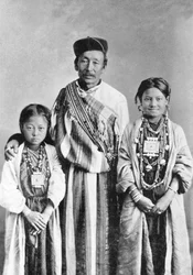Portrait de Lepchas, Bengale occidental, Inde, c1910