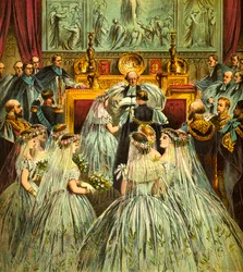 Un mariage royal, vers 1850