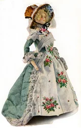 Mannequin de conception de robe à petite échelle, 1938
