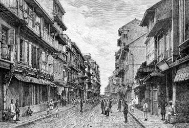 Une rue à Bombay, Inde, 1895