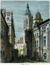 Une rue à Cobourg, Bavière, Allemagne, c1880