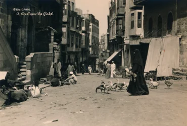 Une rue près de la Citadelle, Le Caire, Égypte, 1936