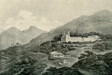 Vue de la villa royale du Generalife à Grenade, 19e siècle, 1907