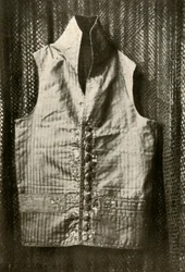 Un gilet porté par le comte Lemcke, vers 1798, 1937