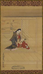 Jeune femme lisant près d