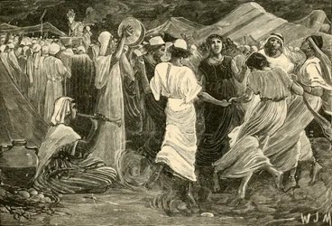 Aaron et les Israélites adorant le veau, 1890