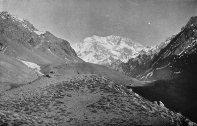 Aconcagua, près de la route de Santiago à Mendoza, 1911