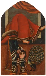 Acrobate et un paon, vers 1825