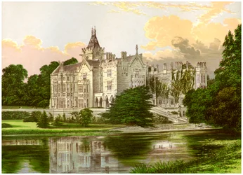 Adare Manor, Comté de Limerick, Irlande, maison du Comte de Dunraven, vers 1880