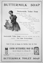 Publicité pour le savon de toilette Cosmo Buttermilk, 1894
