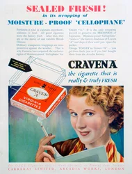 Publicité pour les cigarettes Craven A, 1931