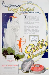 Publicité pour Gibbs Solid Dentifrice, 1922