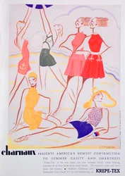 Publicité pour les maillots de bain Krepe-Tex, 1935