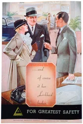 Publicité pour les freins de voiture Lockheed par Automotive Products de Leamington Spa, 1937