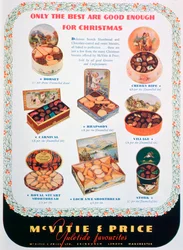 Publicité pour les biscuits McVitie et Price, 1938