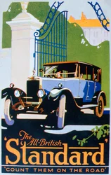 Publicité pour les voitures Standard, années 1920